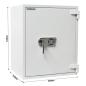 Preview: Rottner Wertschutzschrank EN2 Diamant Fire Premium PO80 Doppelbartschloss grau T05914
